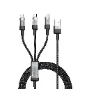 Porodo Transparent USB-A Input Fast Charging Cable - Black 