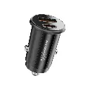Porodo Blue Dual Port 30W Car Charger with C-L Cable - Black
