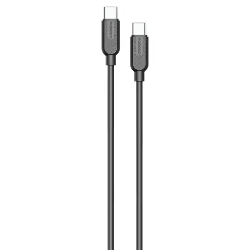 [PDSCTCTC60BK] Porodo Silicone USB-C to USB-C Cable - Black