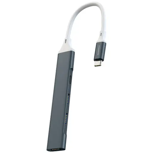 [PDFWCH097GY] محور USB-C متعدد المنافذ من بورودو مع نقل بيانات 5 جيجابت في الثانية - رمادي
