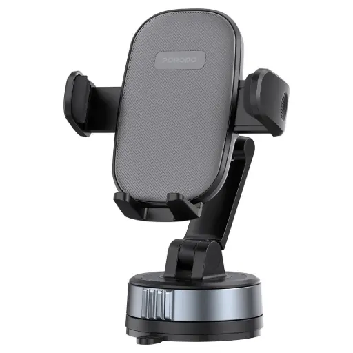 [PDH6SS02BK] Porodo Robson Cradle Suction Phone Holder - Black