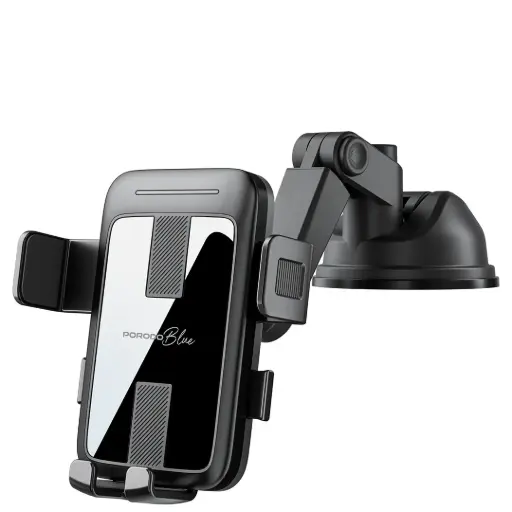 [PBXEM13BK] Porodo Blue Car Phone Holder Multi-Surface Mounting - Black