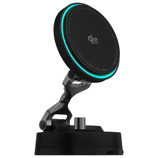 [PDMG29BK] Porodo MagSync 360° MagSafe Phone Holder with Lighting Mode - Black