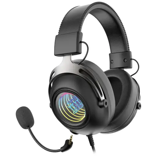 [PDXSTGHS759BK] سماعة ألعاب Porodo Gaming Infinity Mirror RGB مع ميكروفون Omnidirectional قابل للفصل - أسود