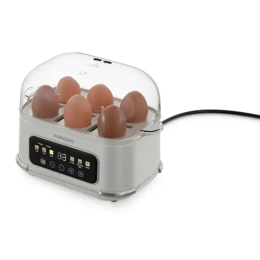 [PDLFSTEB808WH] غلاية بيض كهربائية ذكية Porodo Lifestyle Poacher مع محدد البرنامج - أبيض