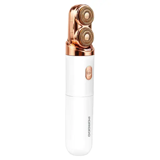 [PDLFSTS33WH] Porodo 2-In-1 Electric Face & Body Razor - White