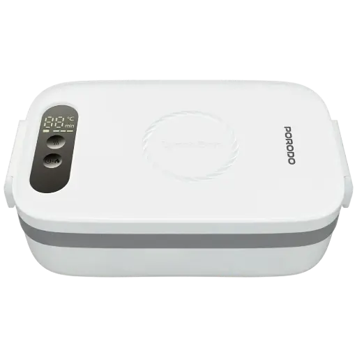 [PDLFSTFH3WH] صندوق غداء كهربائي بدون ماء Porodo Lifestyle Heatmate مع تحكم ترموستات ذكي - أبيض