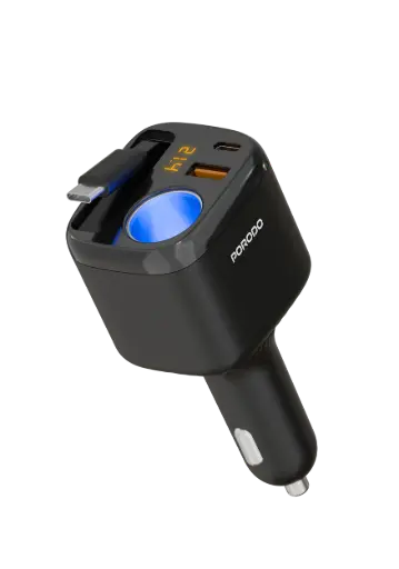 [PDCCR34BK] Porodo Apolo Multi-Port Car Charger