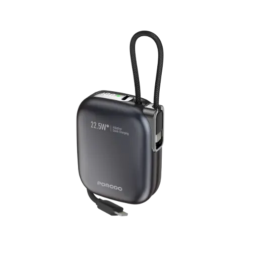 Porodo Bali 10000mAh Power Bank Built-in Lighting & USB-C Cable
