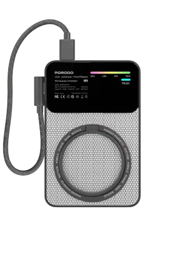 [PDPBFCH0104GY] Porodo Yas 10000mAh Power Bank Magsafe Charging - Gray
