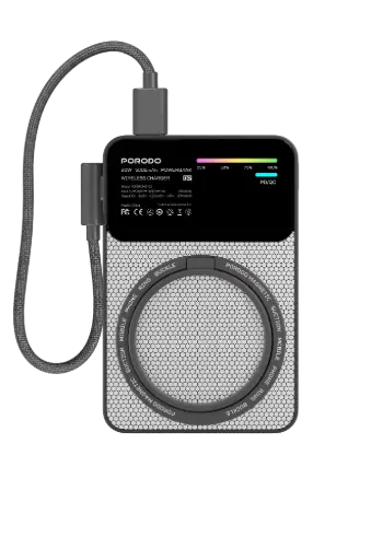 [PDPBFCH0103GY] Porodo Yas 5000mAh Power Bank Magsafe Charging- Gray