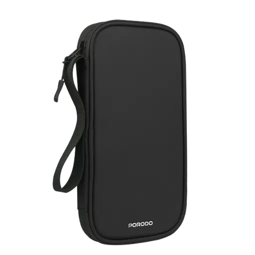 [PDLFSTFB30BK] PORODO MILANO SMART PASSPORT HOLDER RFID Blocking Protection - Black
