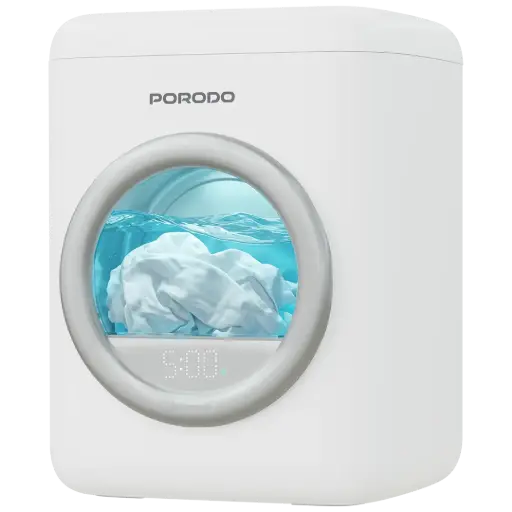 [PDLFSTBPM9WH] Porodo Lifestyle Launder 1.7L  Portable Mini Washing Machine with Advanced Sterilization Cleaning - White