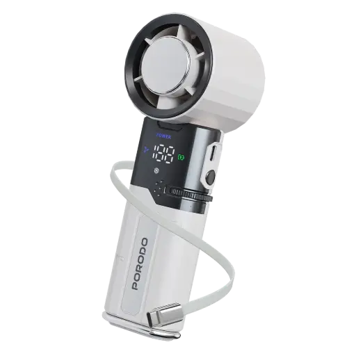 [PDLFSTMF120WH] Porodo Lifestyle Chillo Plus Rechargeable Ice Cooling Fan