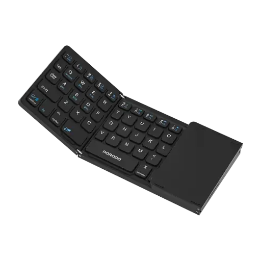 [PD2689BK] Porodo Minima Slim Folding Keyboard With Integrated Numpad & Touchpad