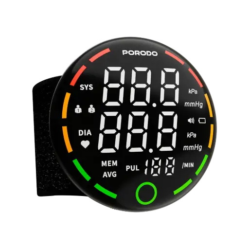 [PDW01BBK] Porodo LiveOn - Digital Blood Pressure Monitor with One-Key Measure - Black