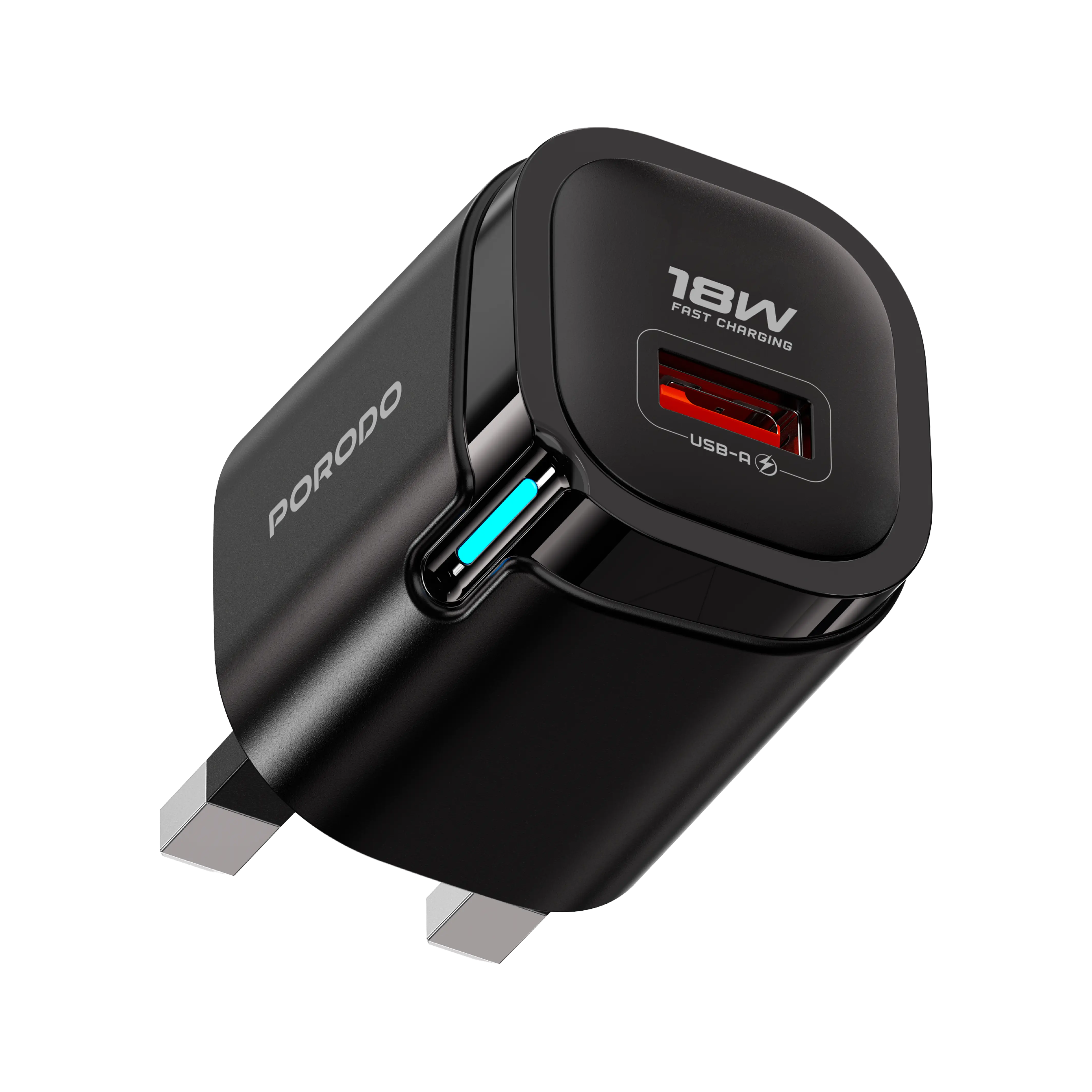 [PDFWCH109BK] Porodo Tekto USB-A Wall Adapter - Black