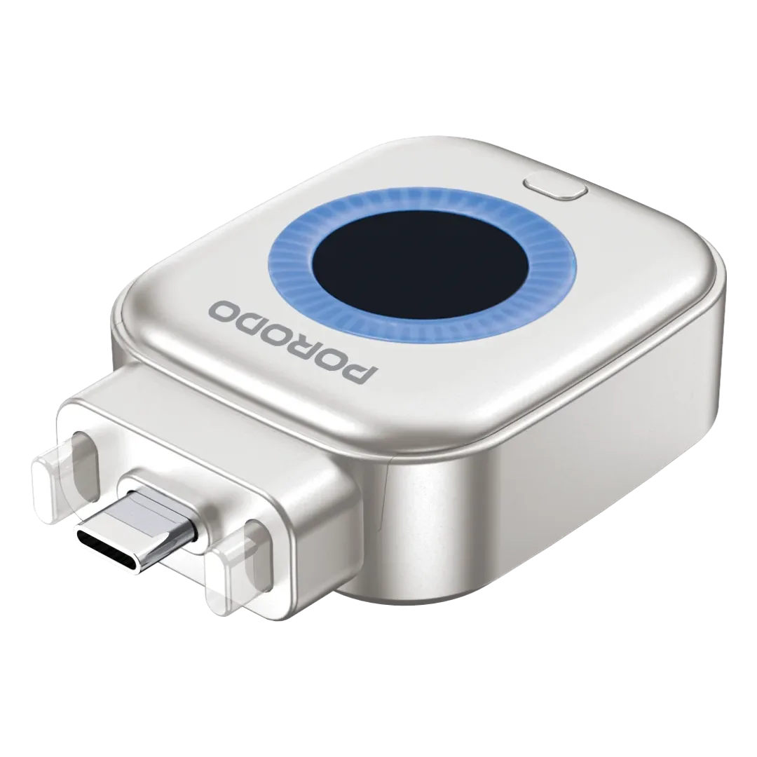 [PDSCX01SL] Porodo Auto Release Smart Auto-Cutoff Charging Adapter - Silver