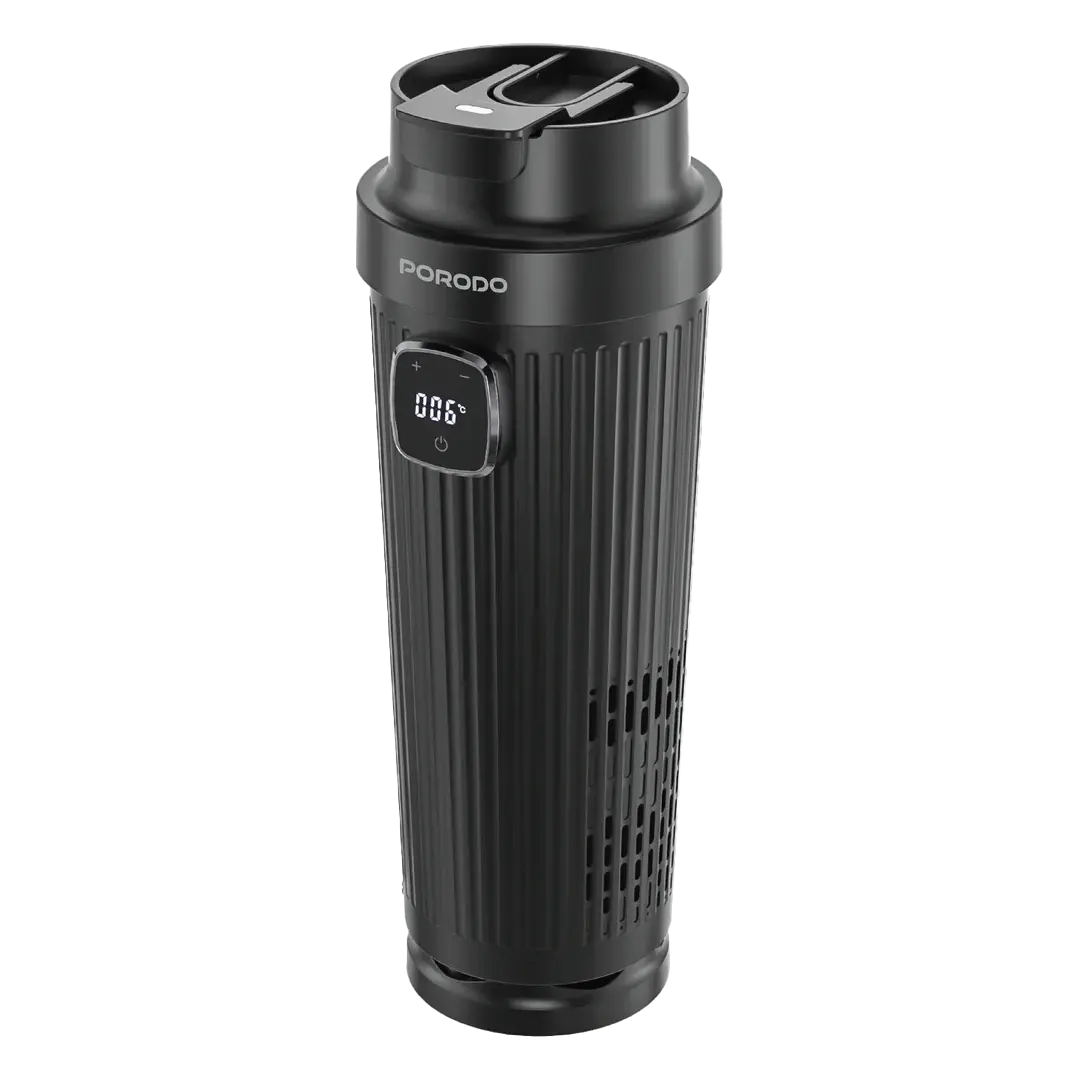 [PDLFSTZ016BK] Porodo Kettura Portable Electric Car Kettle Intelligent Cooling & Heating- Black
