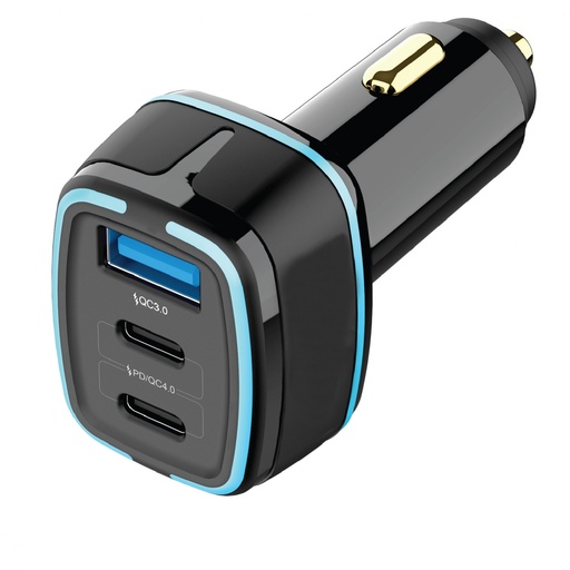 [PD-C2PD-BK] Porodo 105W Dual PD Multi-Port Quick Charge Car Charger