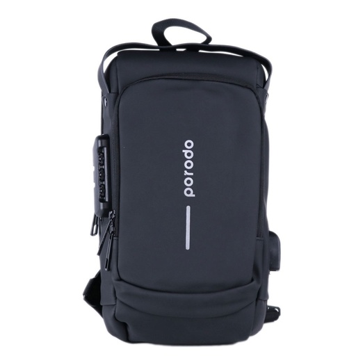[7267547496021] Porodo Lifestyle Water-Proof Oxford Fanny Pack With USB-A Port