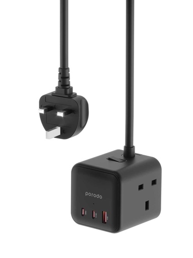 [PD-FWCH017-BK] Porodo Multi-Port GaN Power Cube Charger