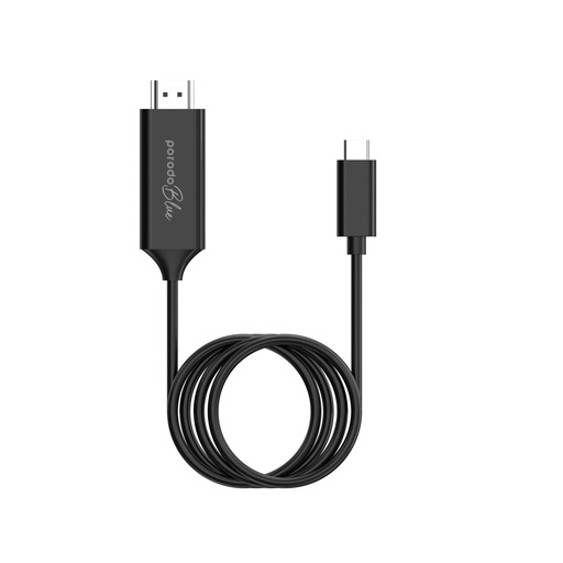 [PB-HDC2M-BK] Porodo Blue Type-C To HDMI Ultra HD Cable (2M)