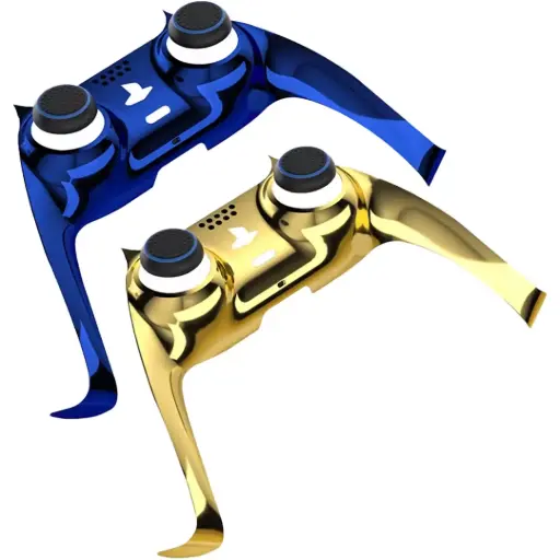 [PDX617-BG] Porodo Gaming PS5 Controller Decorative Panel combo - Blue + Gold