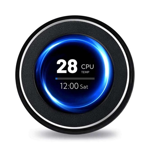 [PDX536] Porodo Gaming 2.1" Dia Mini Smart Information Screen with 3M - Black