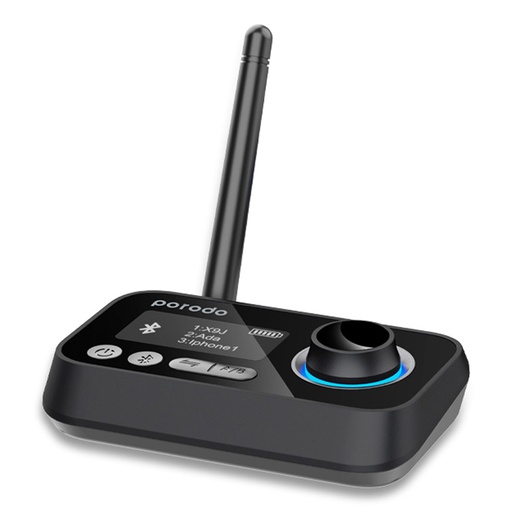 [PD-3IN1RTA-BK] Porodo 3in1 Bluetooth Transmitter Receiver and Wireless Audio Adaptor - Black