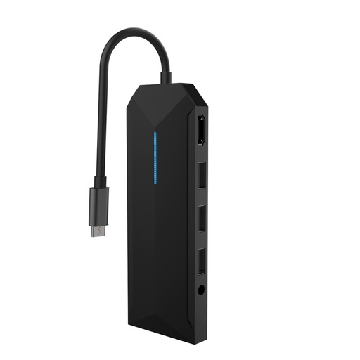 [PDX526-BK] Porodo Gaming 9in1 USB-C HUB 4K Gamers Edition