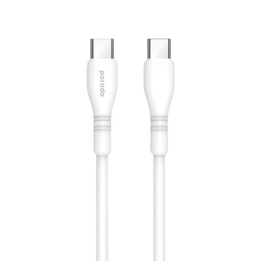 [PB-CC6012-WH] Porodo Blue Ultra Quick Charge USB-C Connector Cable 1.2m/4f