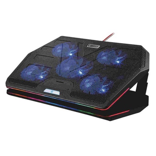 [PDX110-BK] Porodo Gaming Cooling Pad With Multi Fan