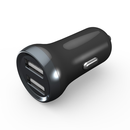 [PD-383-BK] Porodo Dual Port Mini Car Charger 2.4A - Black