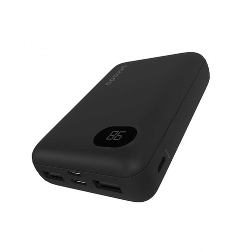 [PD-PBFCH002-BK] Porodo 4-Port Power Bank 10000mAh with Digital Power Display - Black