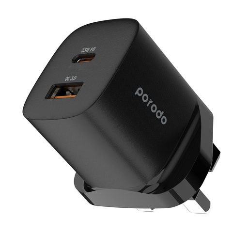 Porodo Quick Charger Power Adapter 33W PD GaN