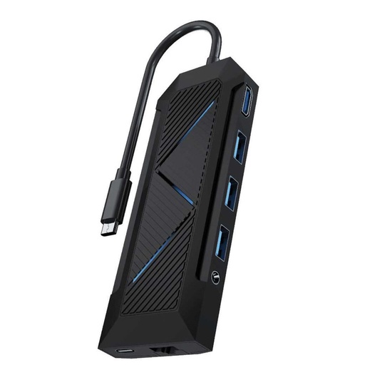 [PDX520-BK] Porodo Gaming 9 in 1 USB-C Hub Gamers Edition
