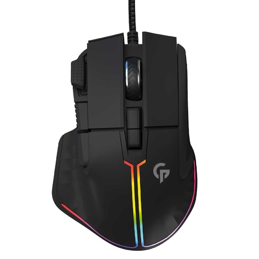 [PDX316-BK] Gaming Mouse, 8D Wired with RGB Lighting Effects