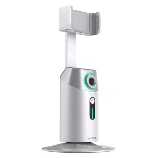 [PD-GAIFTGR-WH] Porodo Gimbal with AI Face tracking Gesture Recognition with Remote Controller