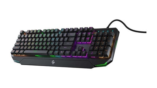 [PDX217-GY] Porodo Gaming Mechanical Gaming Keyboard Ultra With Rainbow Lighting And Aluminum Panel