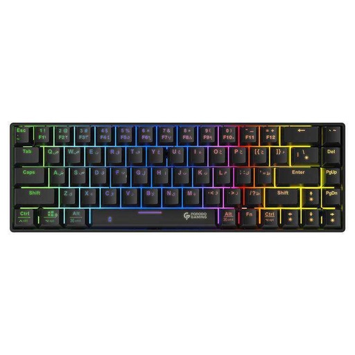 [PDX214-BK] Gaming Keyboard (Mechanical ) with Wired and Bluetooth ( English / Arabic )