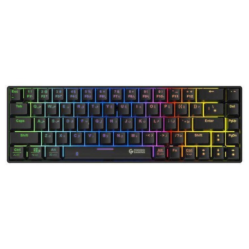 [PDX214-BK] Porodo Gaming Keyboard (Mechanical ) with Wired and Bluetooth ( English / Arabic )