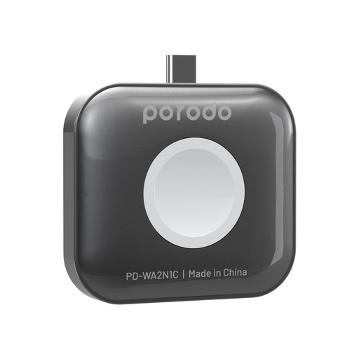 [PD-WA2N1C-GY] Porodo 2in1 Apple Watch and Airpod Charger with Type-C Connector - Grey