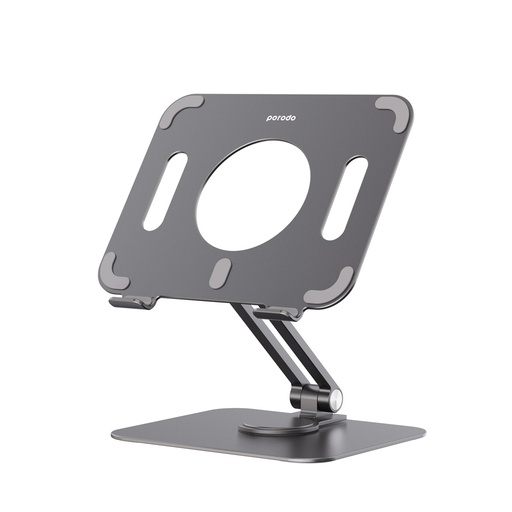 Porodo Alum. Alloy Holder Angle Adjustable And Rotatable Tablet Stand