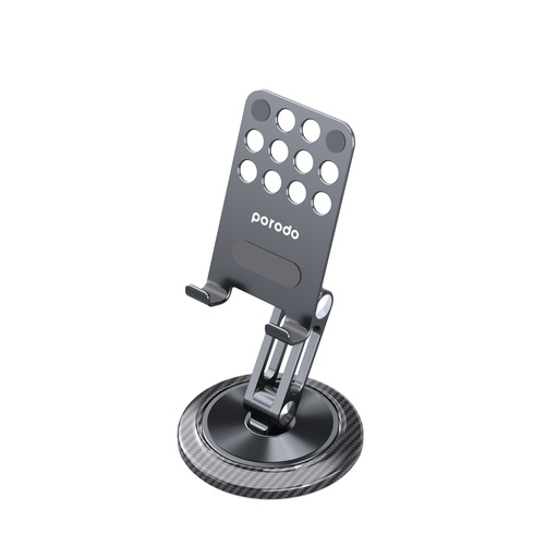 [PD-ACPS360-GY] Porodo Alum. alloy x carbon fiber 360% Rotate Phone Stand - Grey