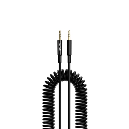 [PD-AUXCC-BK] Porodo AUX 3.5 to 3.5 Coil Cable 1.2M - Black