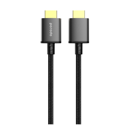 [PD8KHDM2BK] كابل HDMI مضفر من بورودو مع إخراج HD وبث عالي السرعة - أسود