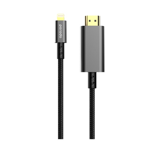 [PD-4KHDML-BK] Porodo 4K HDMI to Type Lighting Cable 1.8M - Black