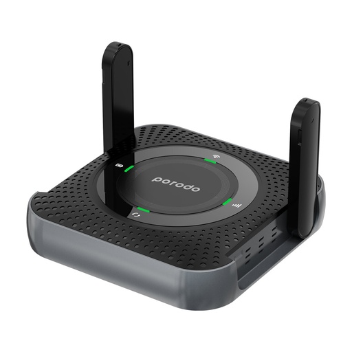 [PD-4GCPMF-BKGY] Porodo portable CPE MiFi 3G/4G Wireless Router 4000mAh - Black/Grey