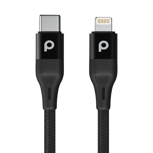 [PD-CLBRPD22] Porodo Ultimate Braided USB-C to Lightning Cable PD 2.2M 9V(Aluminum)